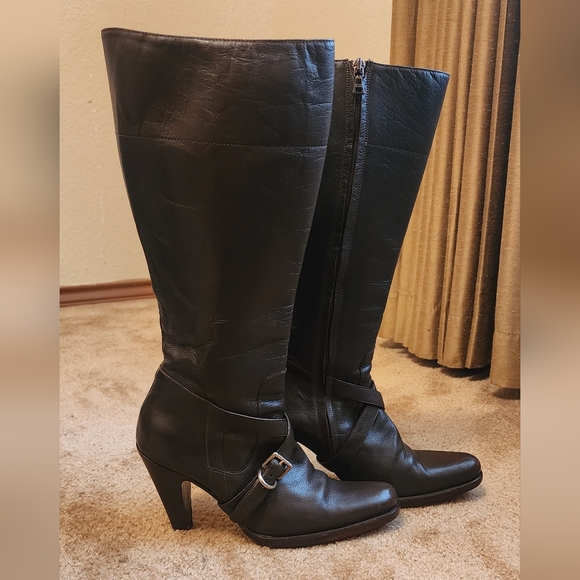 Prada Shoes - Prada Leather Brown Heleed Boots